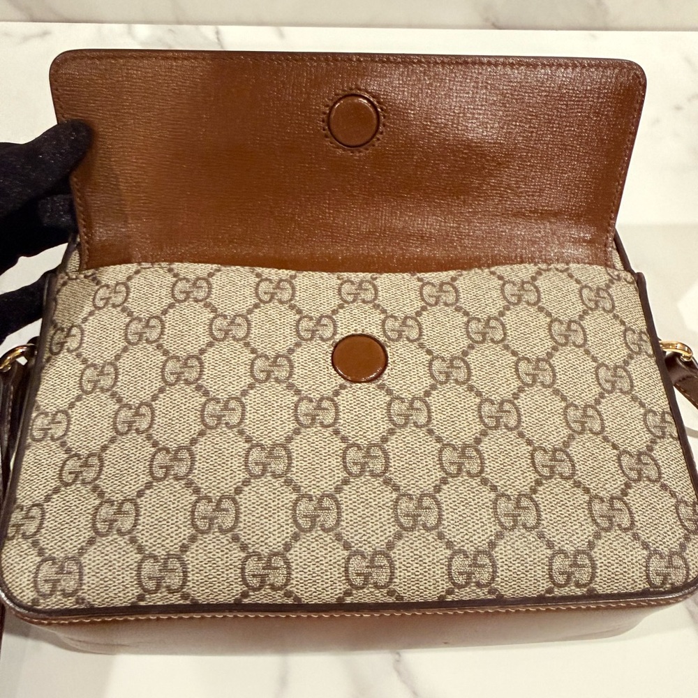 Gucci Horsebit GG Supreme 1955 Crossbody/Shoulder Bag - Picture 11 of 15
